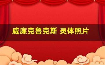 威廉克鲁克斯 灵体照片